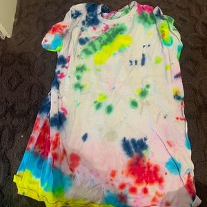 Personalized short sleeve tie dye shirt.